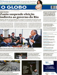 Capa do jornal O Globo 28/03/2026