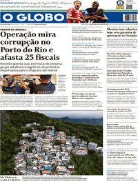 Capa do jornal O Globo 29/04/2026
