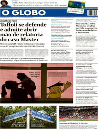 Capa do jornal O Globo 30/01/2026