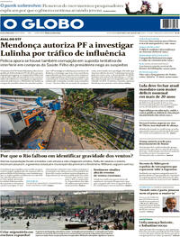 Capa O Globo 31/07/2026