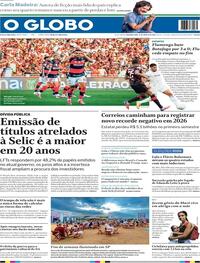 Capa Jornal O Globo