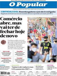 Capa do jornal O Popular 01/07/2020