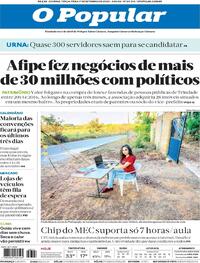 Capa do jornal O Popular 01/09/2020