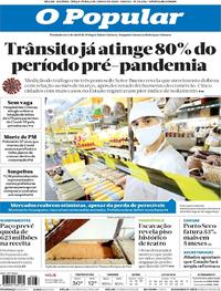 Capa do jornal O Popular 02/06/2020