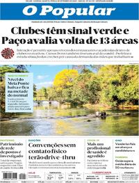 Capa do jornal O Popular 02/09/2020