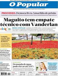 Capa do jornal O Popular 02/11/2020