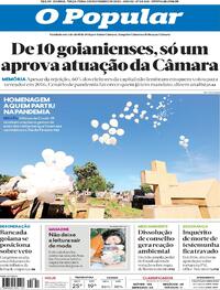 Capa do jornal O Popular 03/11/2020