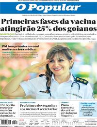 Capa do jornal O Popular 03/12/2020