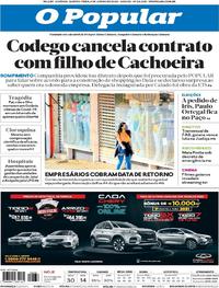 Capa do jornal O Popular 04/06/2020