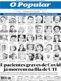Capa do jornal O Popular 04/07/2020