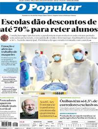 Capa do jornal O Popular 04/08/2020