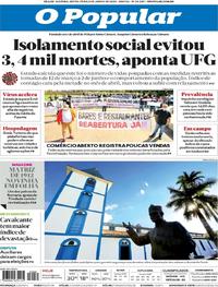 Capa do jornal O Popular 05/06/2020