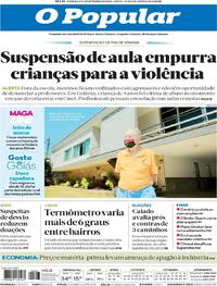 Capa do jornal O Popular 05/09/2020