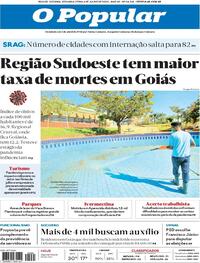 Capa do jornal O Popular 06/07/2020