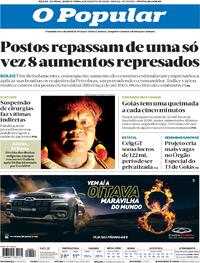 Capa do jornal O Popular 06/08/2020