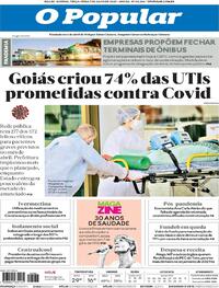 Capa do jornal O Popular 07/07/2020