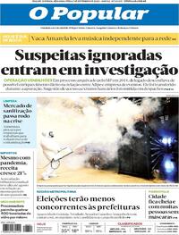 Capa do jornal O Popular 07/09/2020