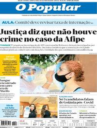 Capa do jornal O Popular 07/10/2020