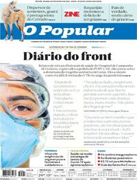 Capa do jornal O Popular 08/08/2020