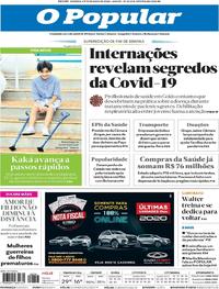 Capa do jornal O Popular 09/05/2020
