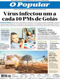 Capa do jornal O Popular 09/09/2020