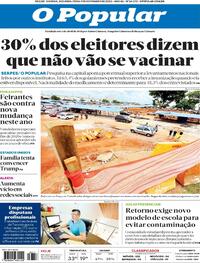 Capa do jornal O Popular 09/11/2020