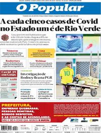Capa do jornal O Popular 10/06/2020