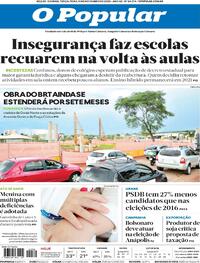 Capa do jornal O Popular 10/11/2020