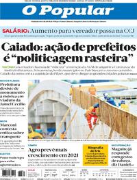 Capa do jornal O Popular 10/12/2020