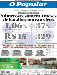 Capa do jornal O Popular 11/07/2020