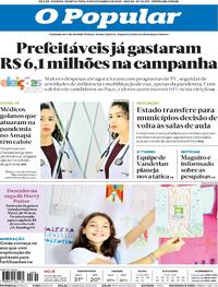 Capa do jornal O Popular 11/11/2020