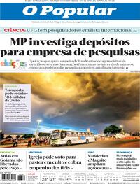 Capa do jornal O Popular 12/11/2020