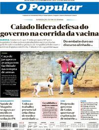 Capa do jornal O Popular 12/12/2020