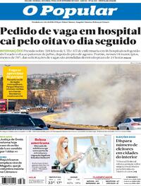 Capa do jornal O Popular 14/09/2020