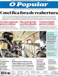 Capa do jornal O Popular 15/10/2020