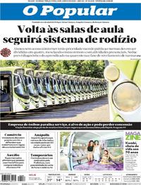 Capa do jornal O Popular 16/06/2020