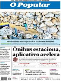 Capa do jornal O Popular 17/08/2020