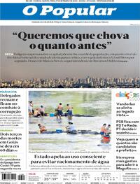 Capa do jornal O Popular 17/09/2020
