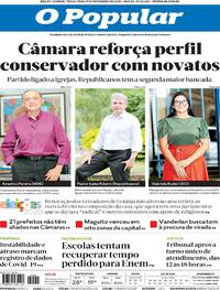 Capa do jornal O Popular 17/11/2020