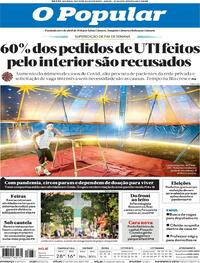 Capa do jornal O Popular 18/07/2020