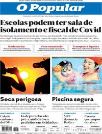 Capa do jornal O Popular 19/08/2020