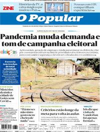 Capa do jornal O Popular 19/09/2020