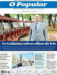 Capa do jornal O Popular 19/12/2020