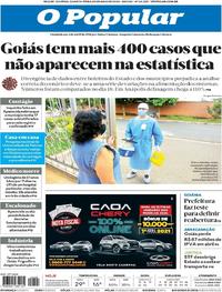 Capa do jornal O Popular 20/05/2020