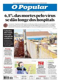 Capa do jornal O Popular 20/07/2020