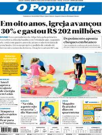 Capa do jornal O Popular 21/10/2020