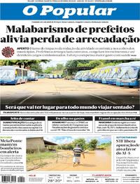 Capa do jornal O Popular 22/04/2020