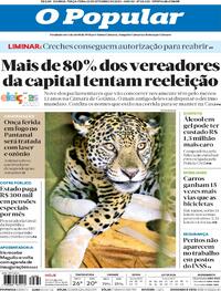 Capa do jornal O Popular 22/09/2020