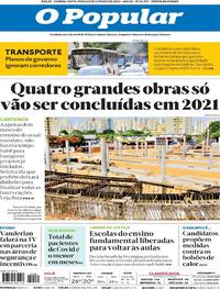 Capa do jornal O Popular 23/10/2020