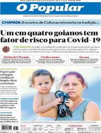 Capa do jornal O Popular 24/07/2020